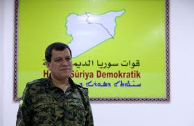 SDF commander Mazloum Abdi pictured in Damascus in 2025 - source: Reuters