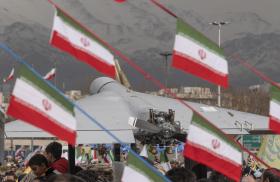 A Shahed-136 drone in a military parade in Tehran - source: Reuters