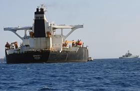 A Panamanian-flagged oil tanker in the Persian Gulf - source: Reuters