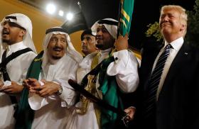 President Donald Trump meeting with King Salman in Saudi Arabia in 2017 - source: Reuters