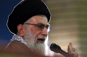 Iran's supreme leader, Ayatollah Ali Khamenei, speaking