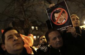 Tunisian protesters in 2011